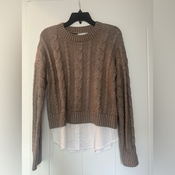 Design History Sweater with dress shirt detail underneath, size small - Picture 1 of 3